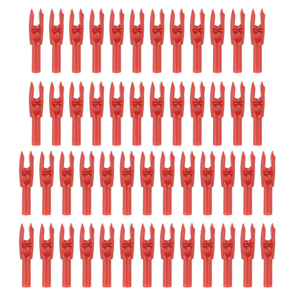 50Pcs Archery Arrows Nocks 4.2mm Insert Arrow Nock Replacement Red