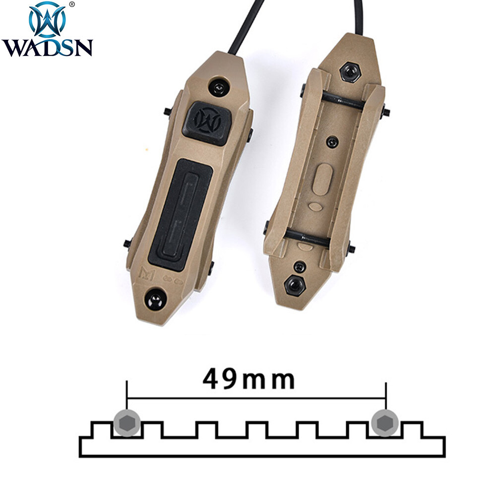 WADSN Tactical Augmented Pressure Double Switch Button For PEQ15 DBAL-A2 Laser