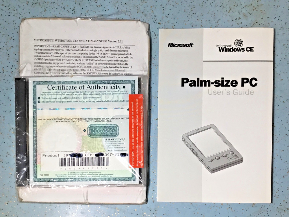 MICROSOFT PALM-SIZE PC USER GUIDE ONLY w/WINDOWS CE