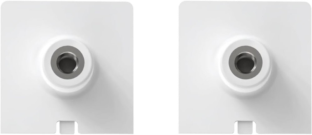 Secure 1/4 Inch Threaded Mount Adapters for Ring Solar Panels - White, 2 Pack