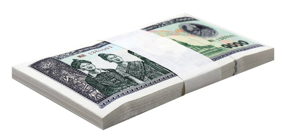 Laos 1000 Kip, 2003, P-32Ab, UNC X 100 PCS Bundle Pack