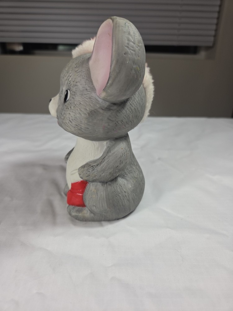 Vintage Christmas Santa Mouse Ceramic (Without Light)