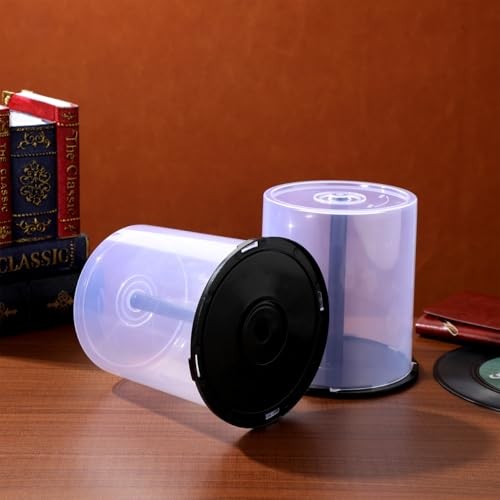 4pcs CD/DVD Cake Box Spindle,Empty CD DVD Cake Box CD/DVD Storage Bucket 100