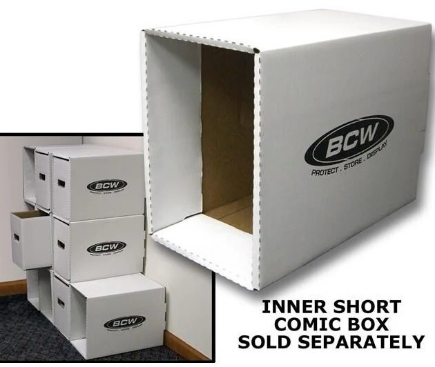 (8x) BCW Short Comic Book Storage Box House- Stores Short Comic Boxes