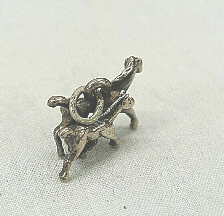HORSES CHARM, SILVERPLATE, 1/2" LONG