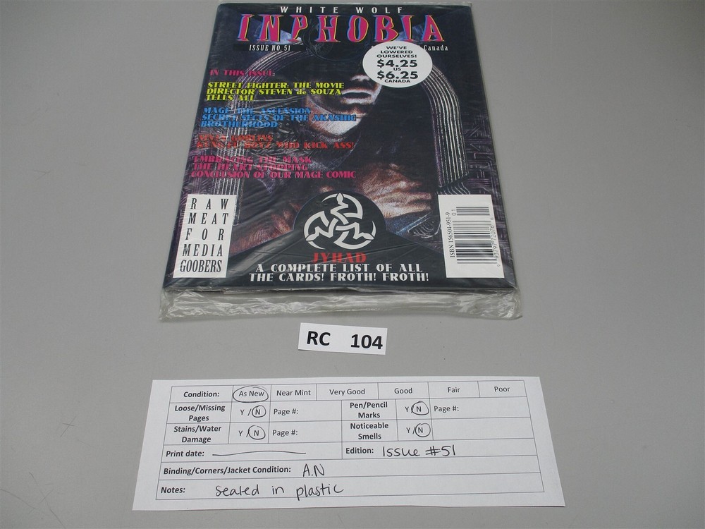 Inphobia: Issue # 51 Sealed (White Wolf)