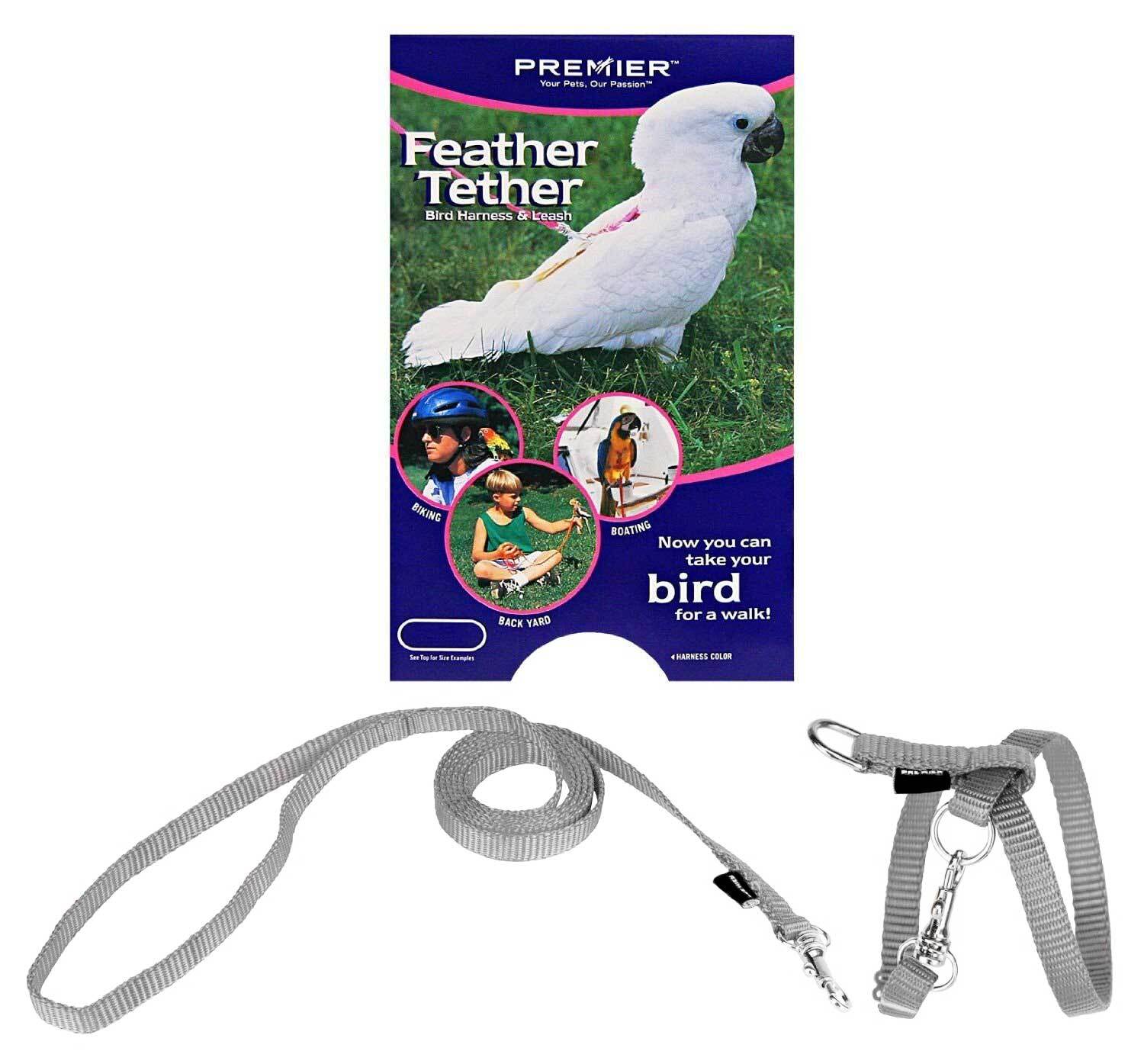 Premier Feather Tether Bird Harness and Leash