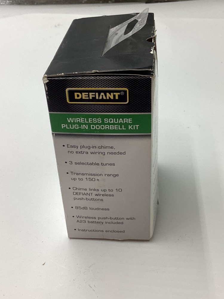 Defiant Wireless Push Button Plug-in Doorbell White/Gray 1008 504 922