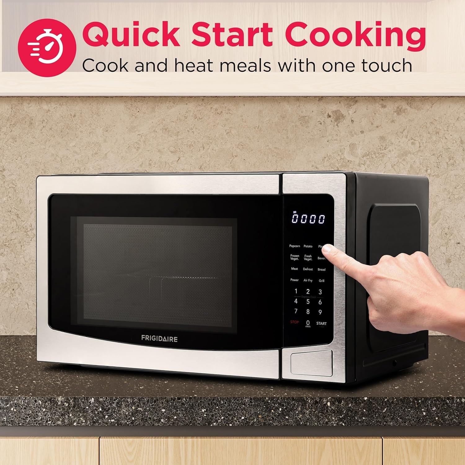 Frigidaire EMW1220 1.1 Cu Ft 3-in-1 Countertop Microwave Air Fryer Convection