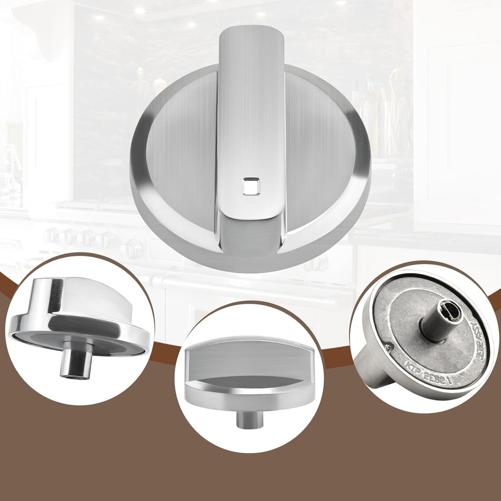 Wolf Stove Knobs Replacement - Stainless Steel Cooktop Control Knobs (5 Pcs)