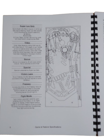 Lethal Weapon 3 - East Pinball Machine manual