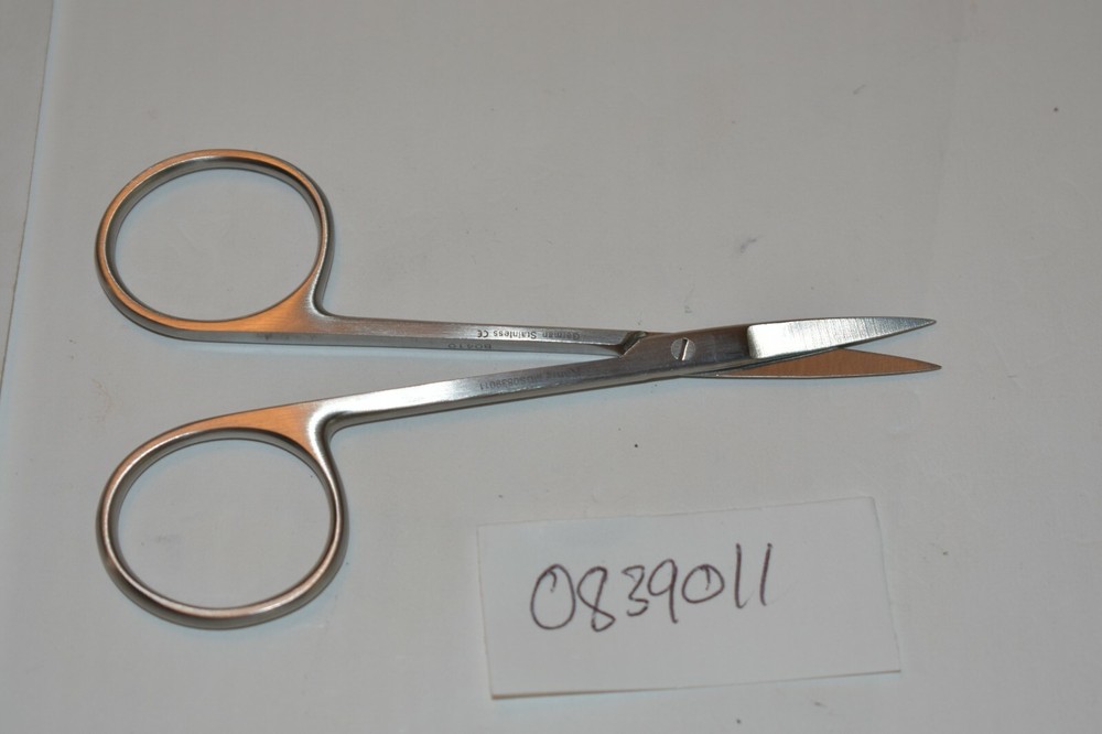 MDS 0839011 Eye Scissors 4 1/2" Straight Tip Sharp/Sharp