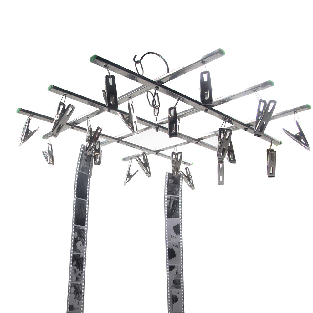 Darkroom Film Negative Drying Hanging Rack Frame Hanger 40 Clips 35mm 120 4x5''