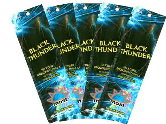 5 Most Black Thunder 100X Dark Bronzer Tanning Lotion Packets