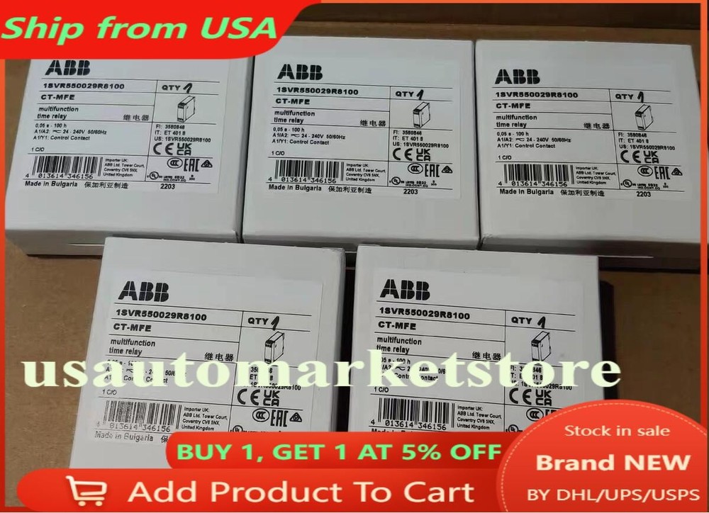 1pc ABB CT-MFE time relay 24-240VAC/DC