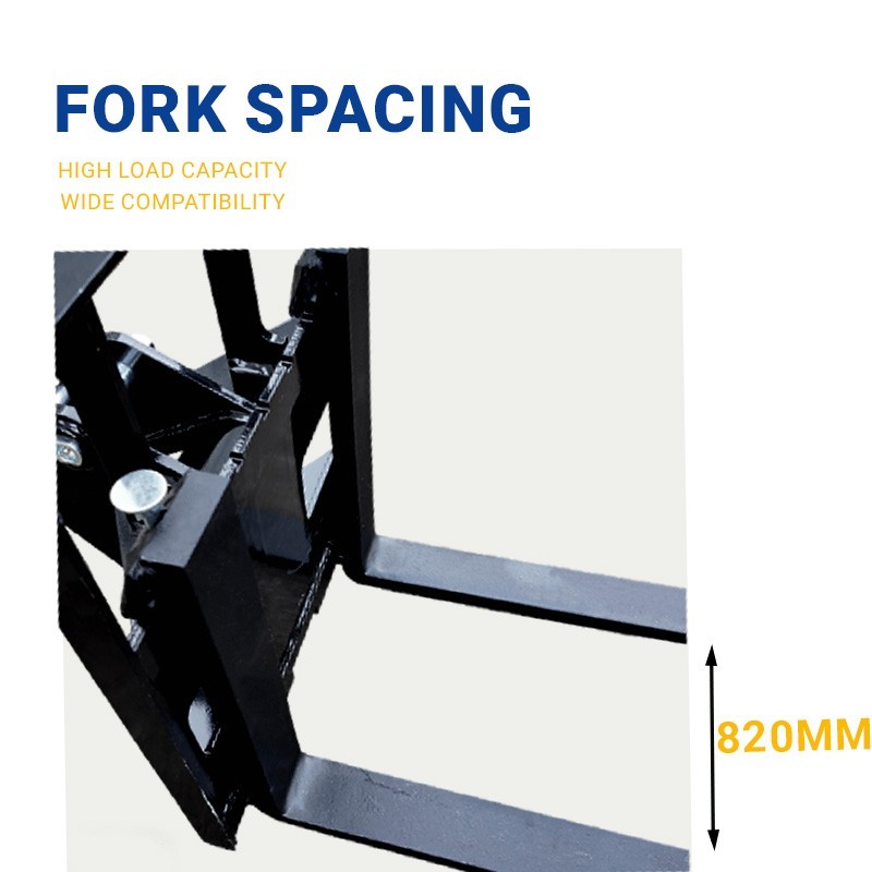 Pallet Fork for 1-2T Mini Excavator, Adjustable Stabilizer Bar, Free Shipping