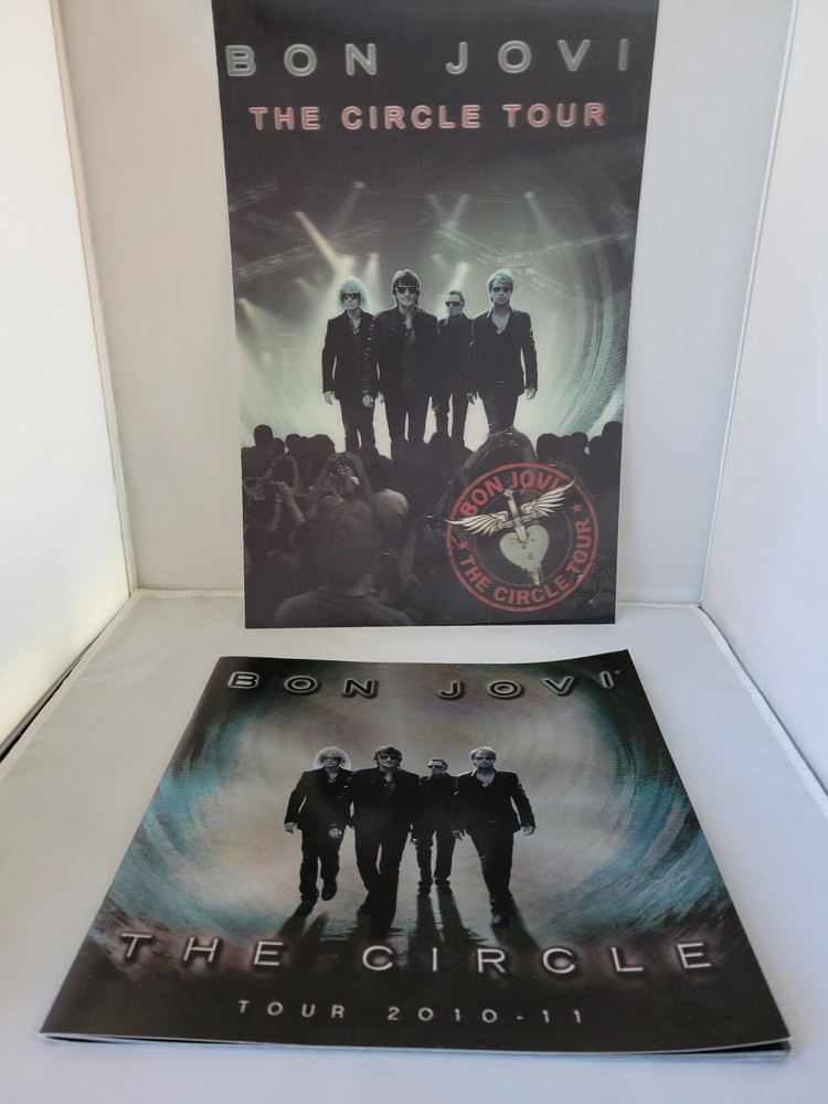 BON JOVI CIRCLE TOUR PROGRAM AND 3D POSTER SET