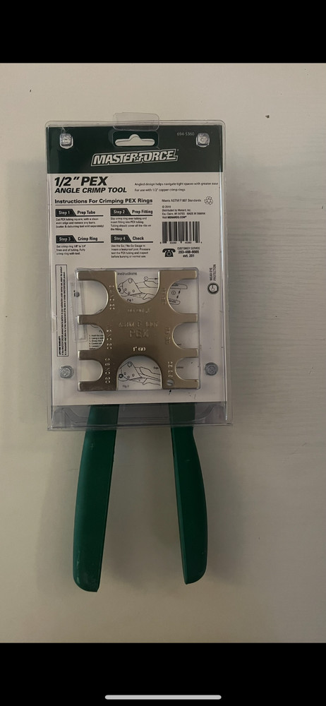 Brand New Masterforce® 1/2" Angle PEX Crimp Tool