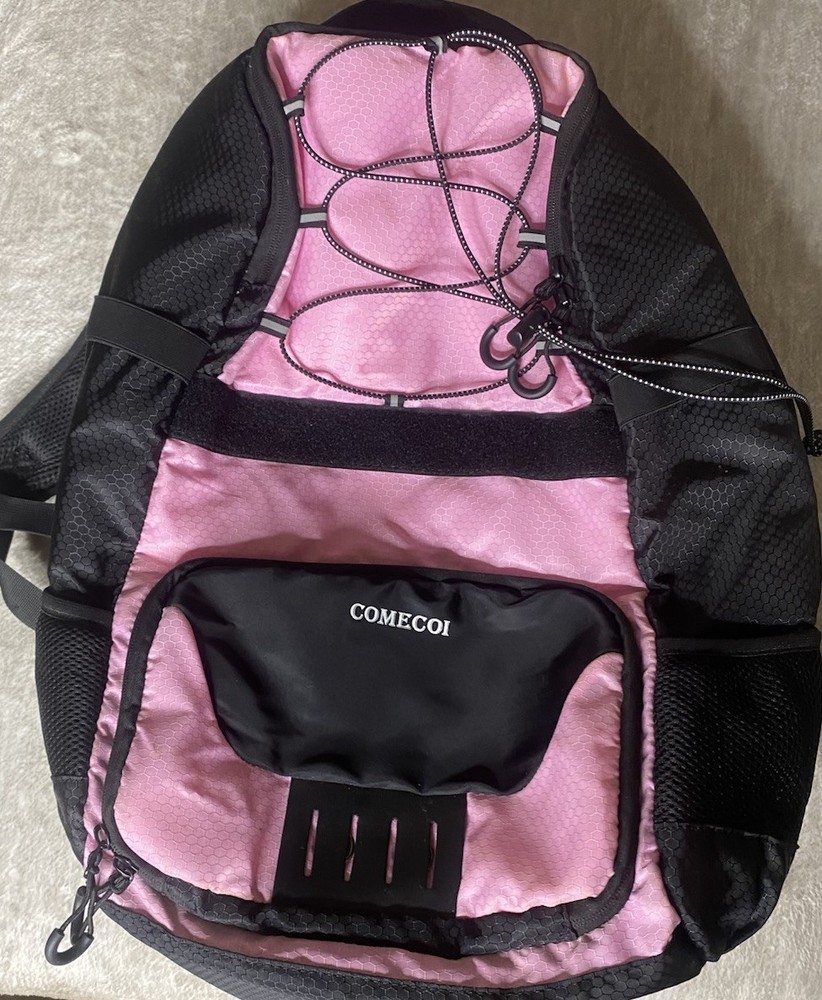 Comecoi Pink Lightweight Softball Backpack with Shoe Compartment & Bat Strapdown