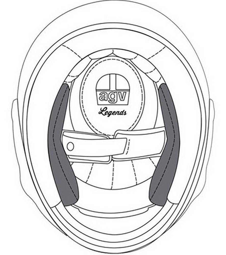 AGV X101 Helmet Replacement Cheek Pads Black
