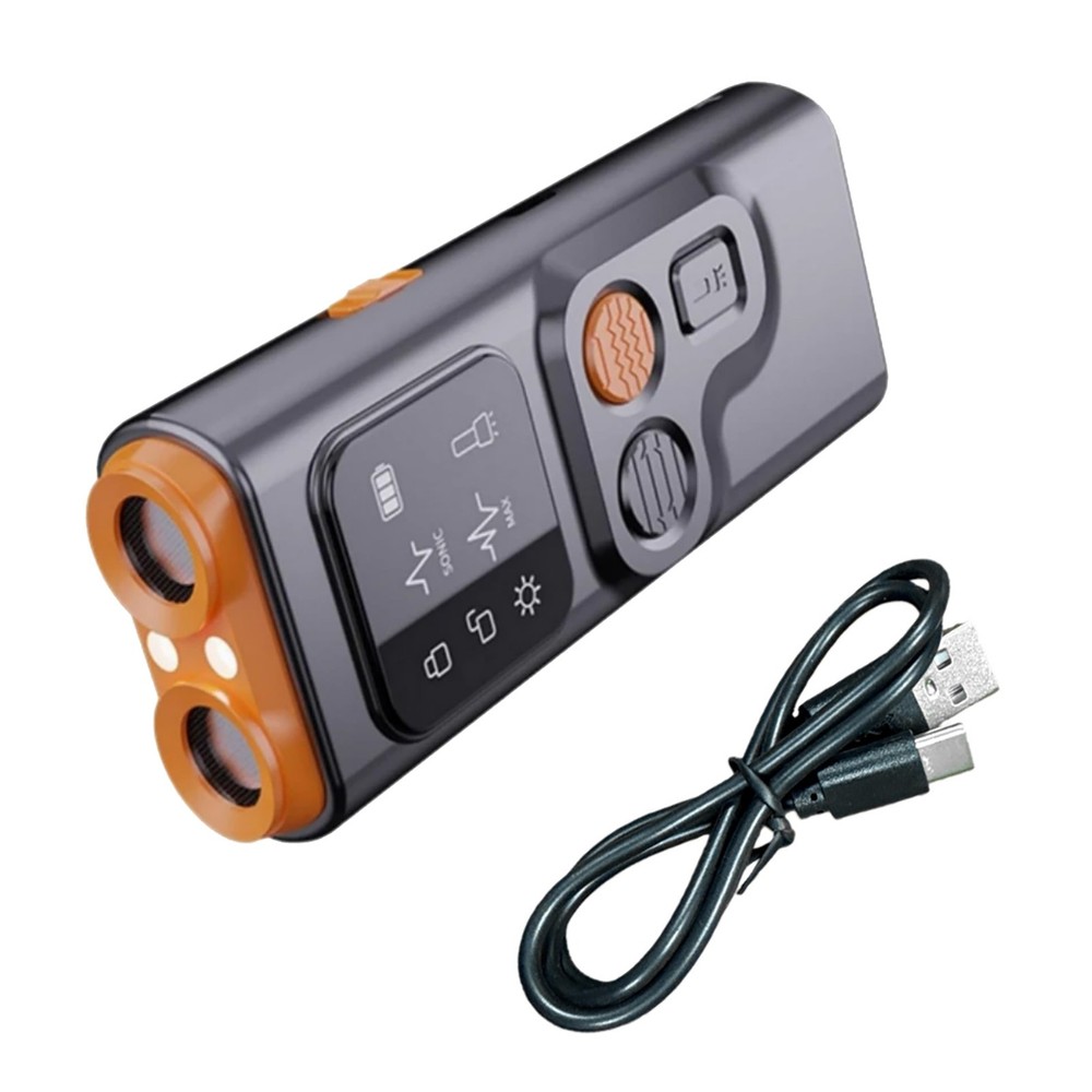 Dog Training Ultrasonic Device with Bark Control and LED Flashlight Deterrent