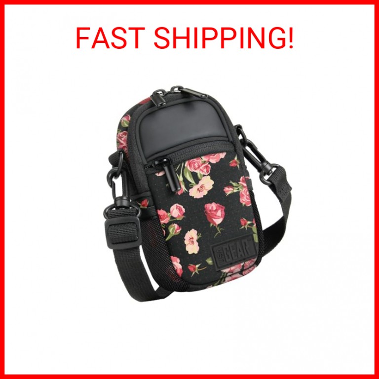 USA Gear Compact Camera Case Point & Shoot Camera Bag with Accessory Pockets, Ra