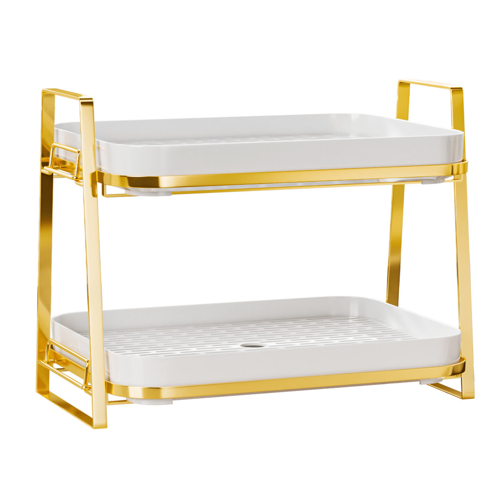 2-Tier Cup Drying Rack, Countertop Storage Organizer For Mugs & Kitchen