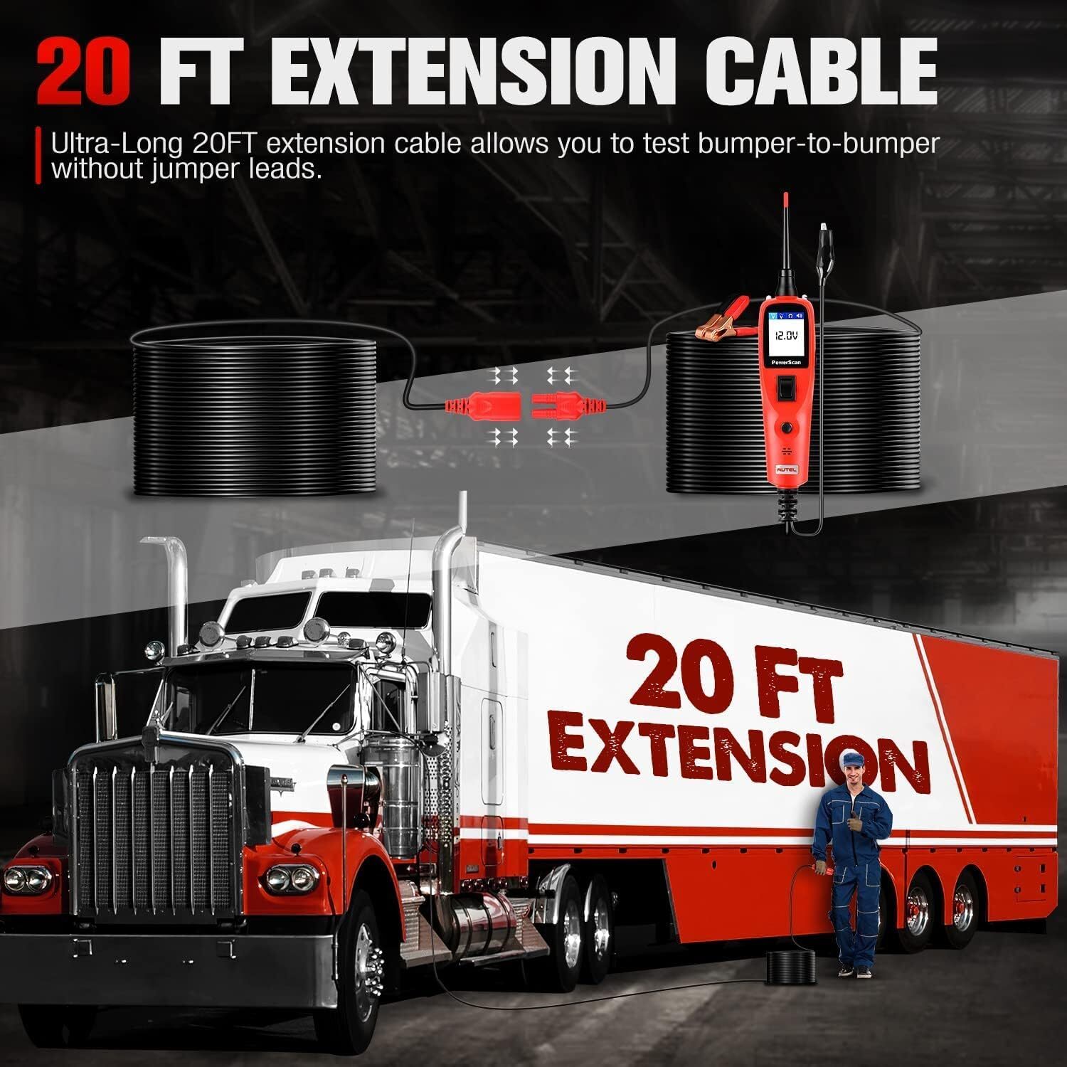 Autel Circuit Tester PowerScan Circuit Probe Tool 12-24V Electrical Short Open