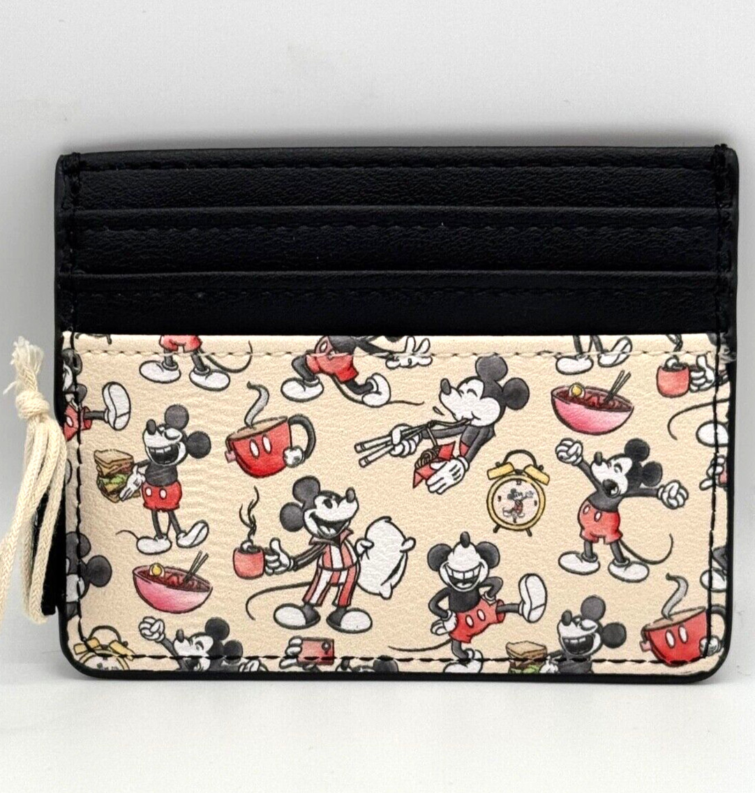 Loungefly Disney Mickey Mouse Foodie AOP Cardholder NEW
