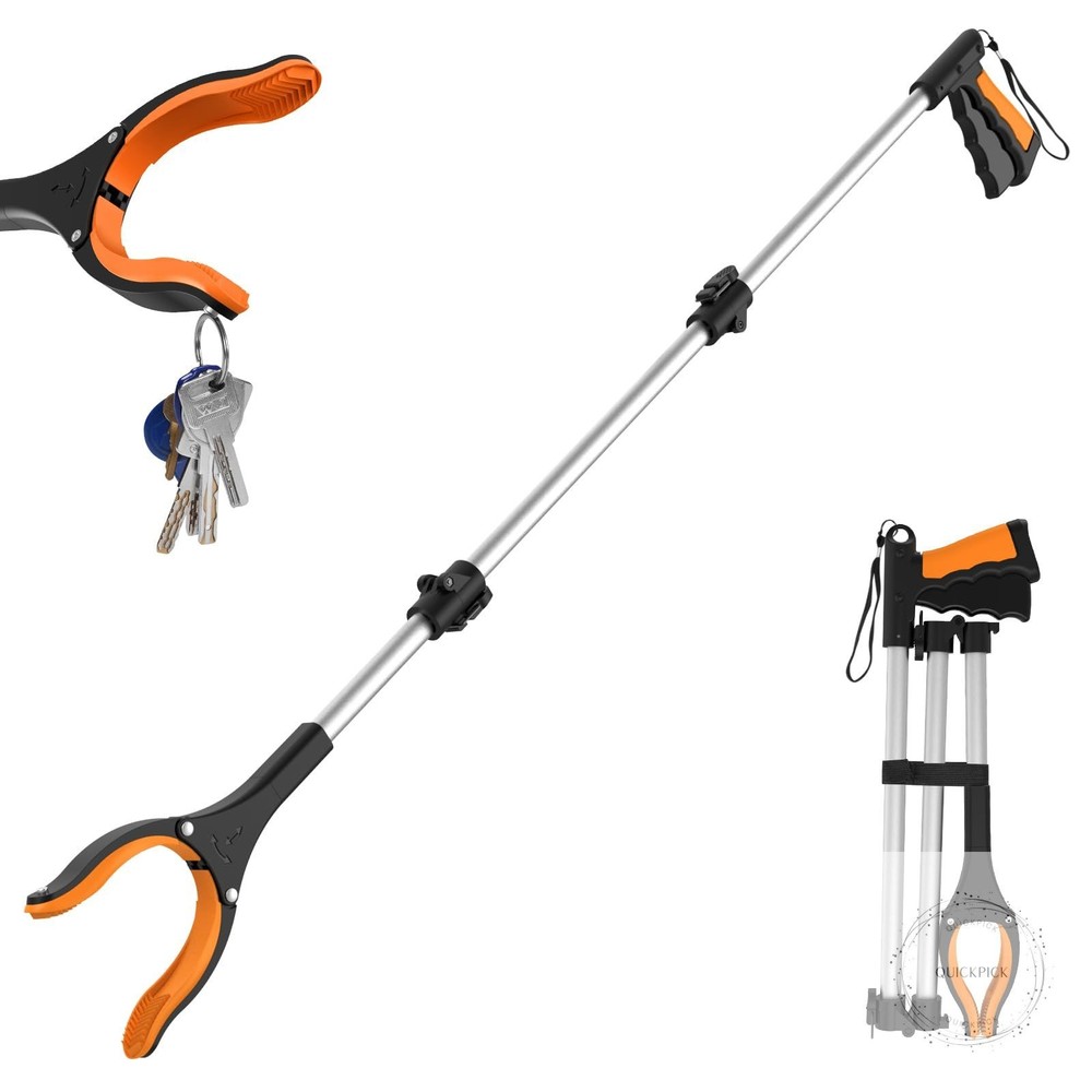 43" Extra Long Grabber Tool, Foldable Grabbers for Elderly Grab It Reaching Tool