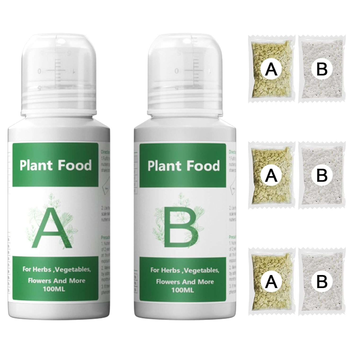 A&B Hydroponic Plant Food 8-Pack Nutrients for Indoor Garden Systems