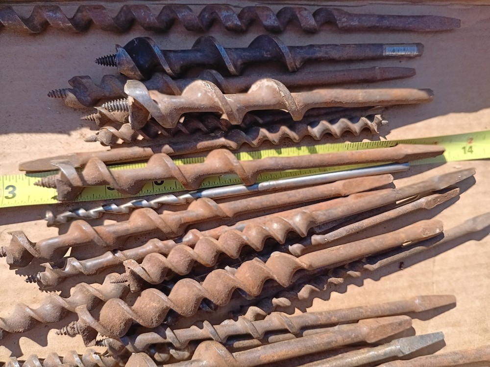 Vintage Large Drill Bits Lot
