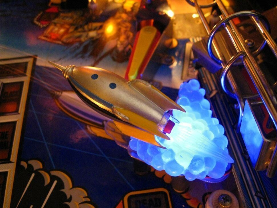 TWILIGHT ZONE PINBALL 🚀 ROCKET SHIP BLUE BASE [pinball flipper machine mod]