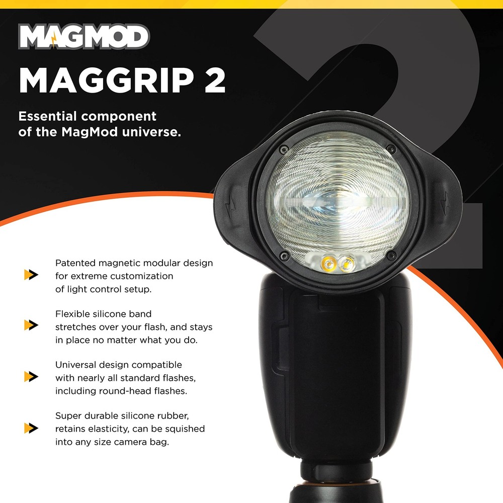 MagGrip 2 by MagMod, Magnetic Light Diffuser Attachment, Universal black
