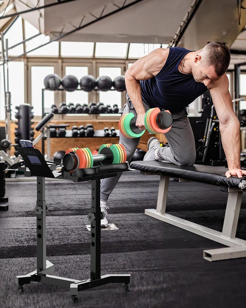 Adjustable Double Dumbbell Rack Stand For SelectTech 552/1090 Dumbbell Holder US