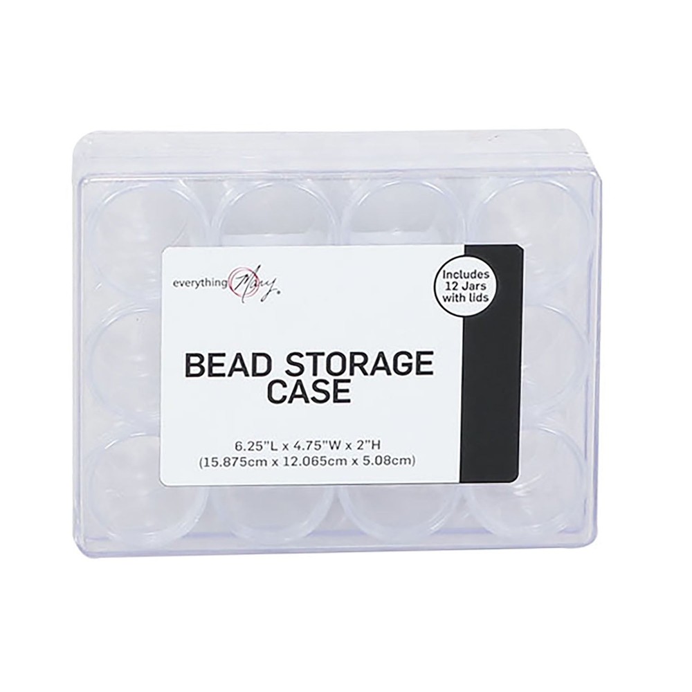 12-Unit Plastic Beading Craft & Hobby Storage Box Clear Single)