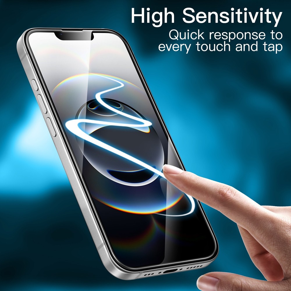 JETech Full Coverage Screen Protector for iPhone 16e 6.1-Inch 2025, 3-Pack