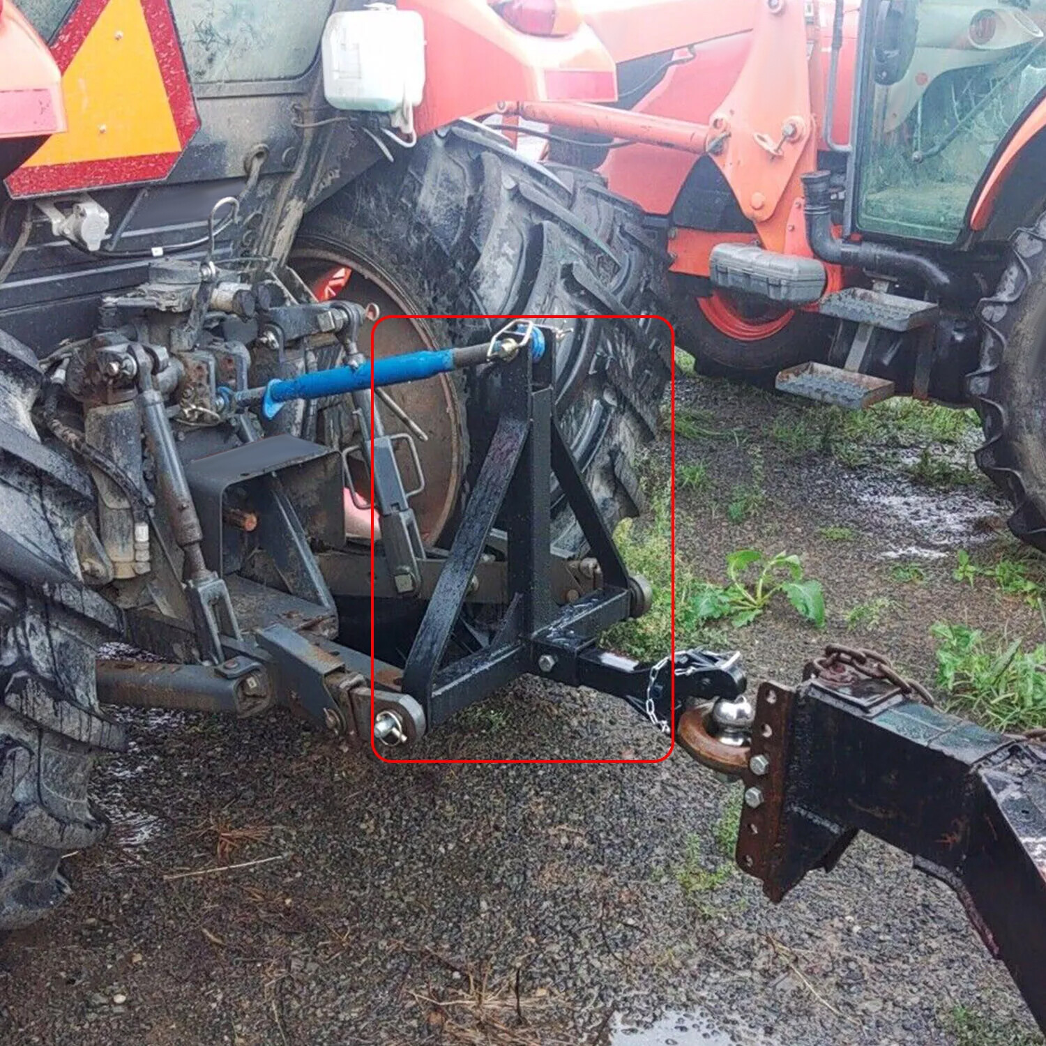 Tow Drawbar for Tractor 2" Trailer Receiver 3 Point Hitch Adapter For Kubota