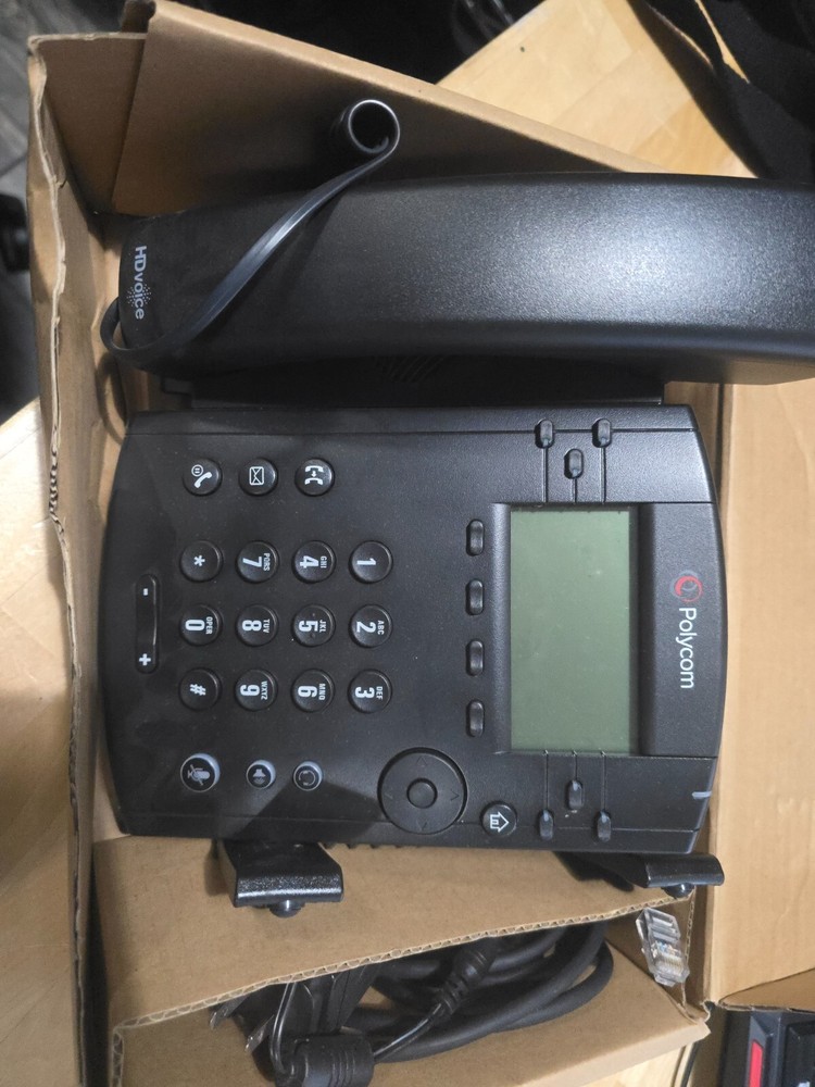 Polycom VVX 301 Wired Handset 6 Line IP Phone - Black