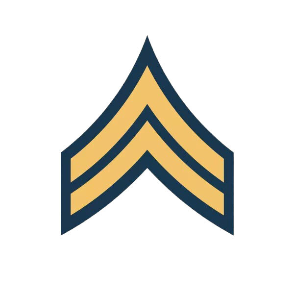 E-4 Corporal Insignia Sticker Decal