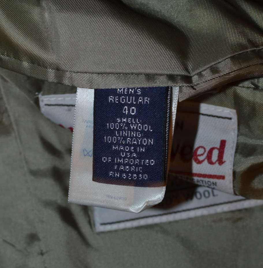 40R 40 Regular R HARRIS TWEED Gray Bird’s Eye Wool Suit Sport Coat Blazer Jacket