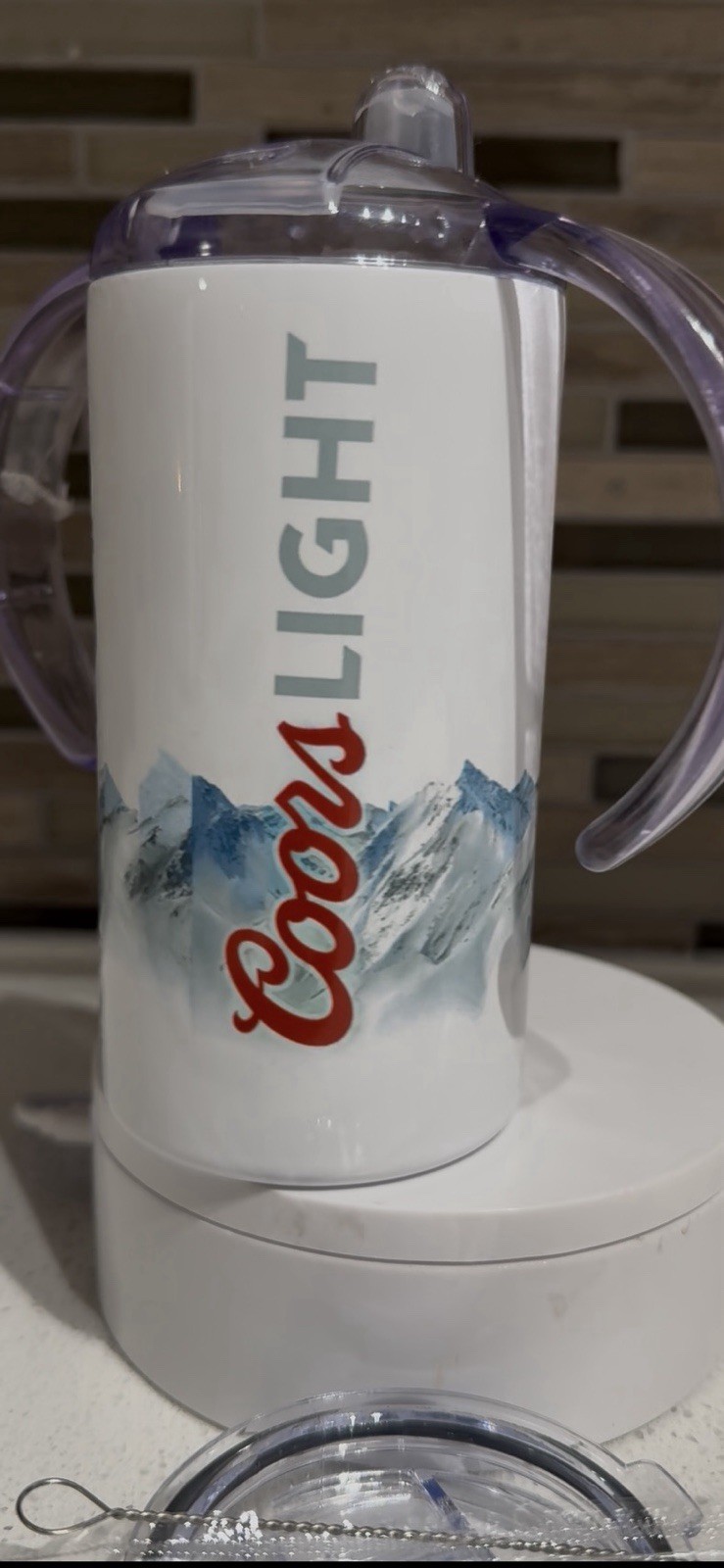 Coors Light Kids Sippy Cup – 12oz Stainless Steel – Funny & Functional!