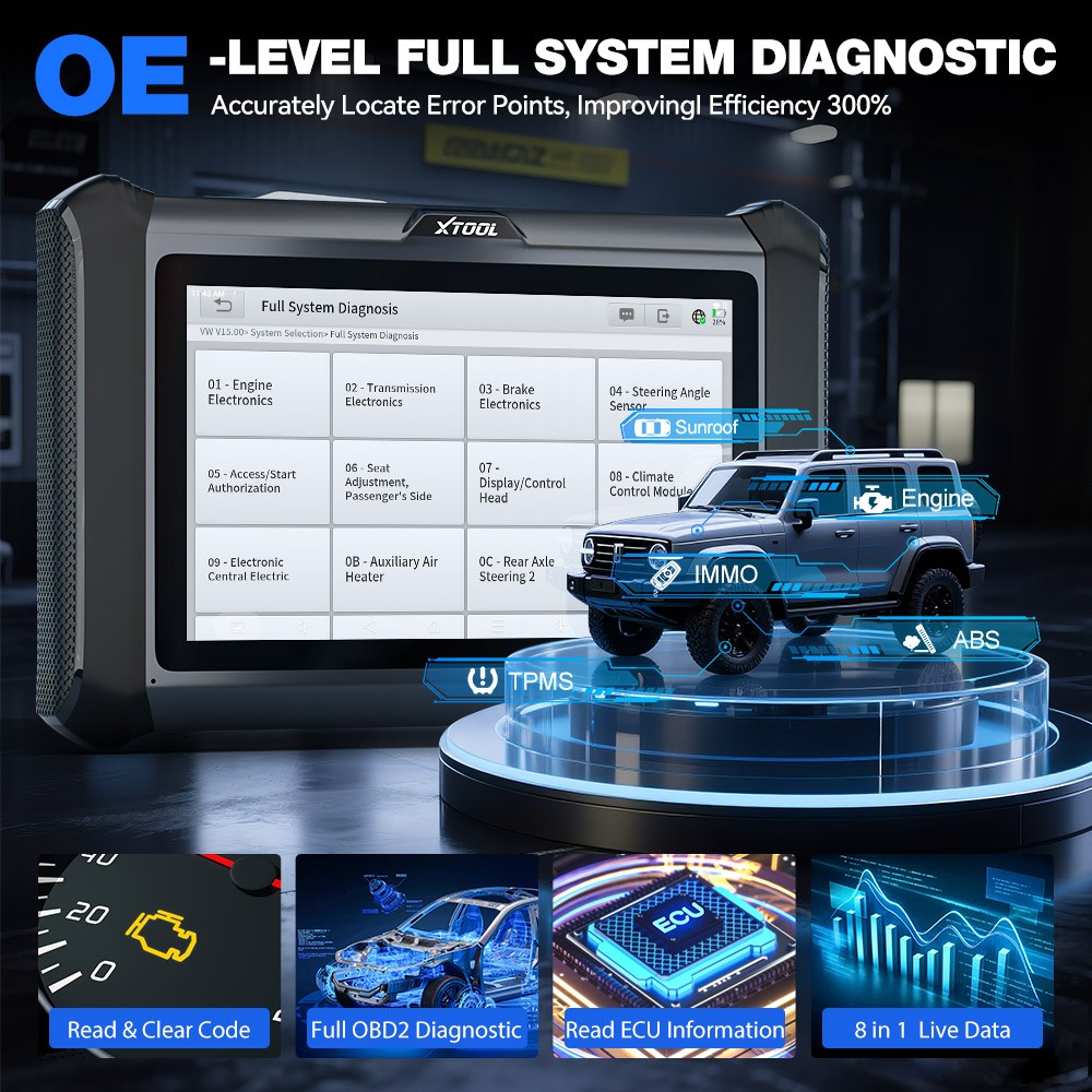 XTOOL X100PADS OBD2 Scanner IMMO Car Key Programmer Full System Diagnostic Tool