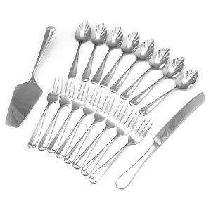 18pc HAMPTON FORGE Lexington Mirror HOSTESS DESSERT FLATWARE SET Stainless *NEW