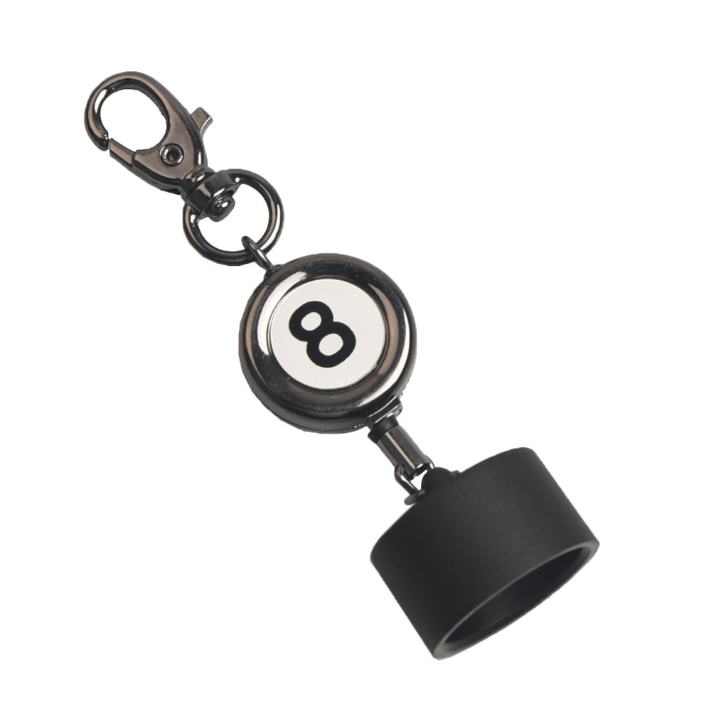 Billiard Chalk Holder，Pool Chalk Holder with Retractable Key RingPool Table A...