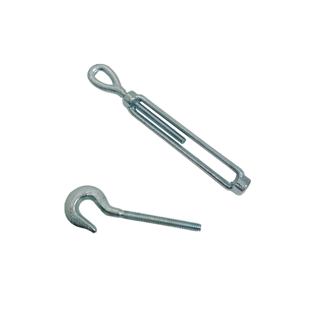 1/4" x 4" Turnbuckle HOOK EYE Pulley Galvanized Drop Forge 400 Lb Capacity