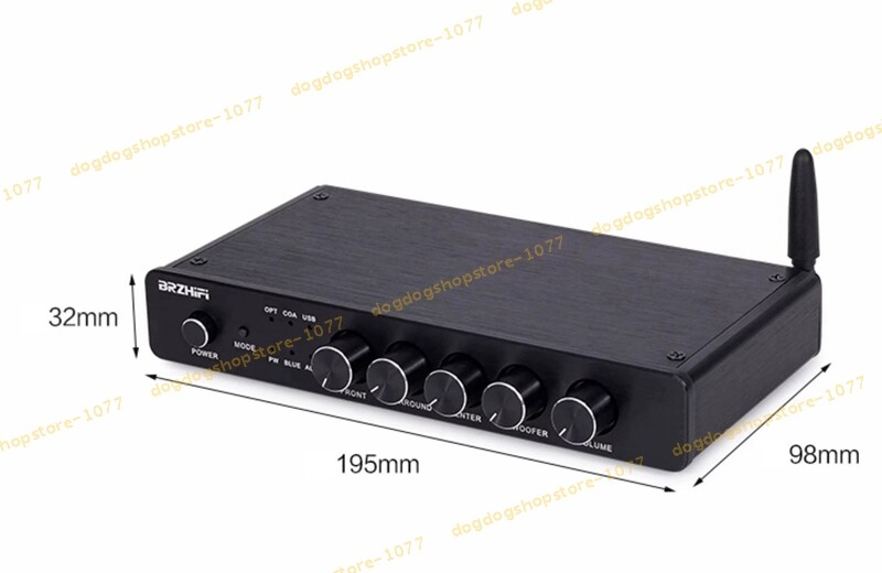 Preamp Decoder DT03 Audio Player Bluetooth/USB/Optical Fiber/Coaxial/AUX 5.1CH