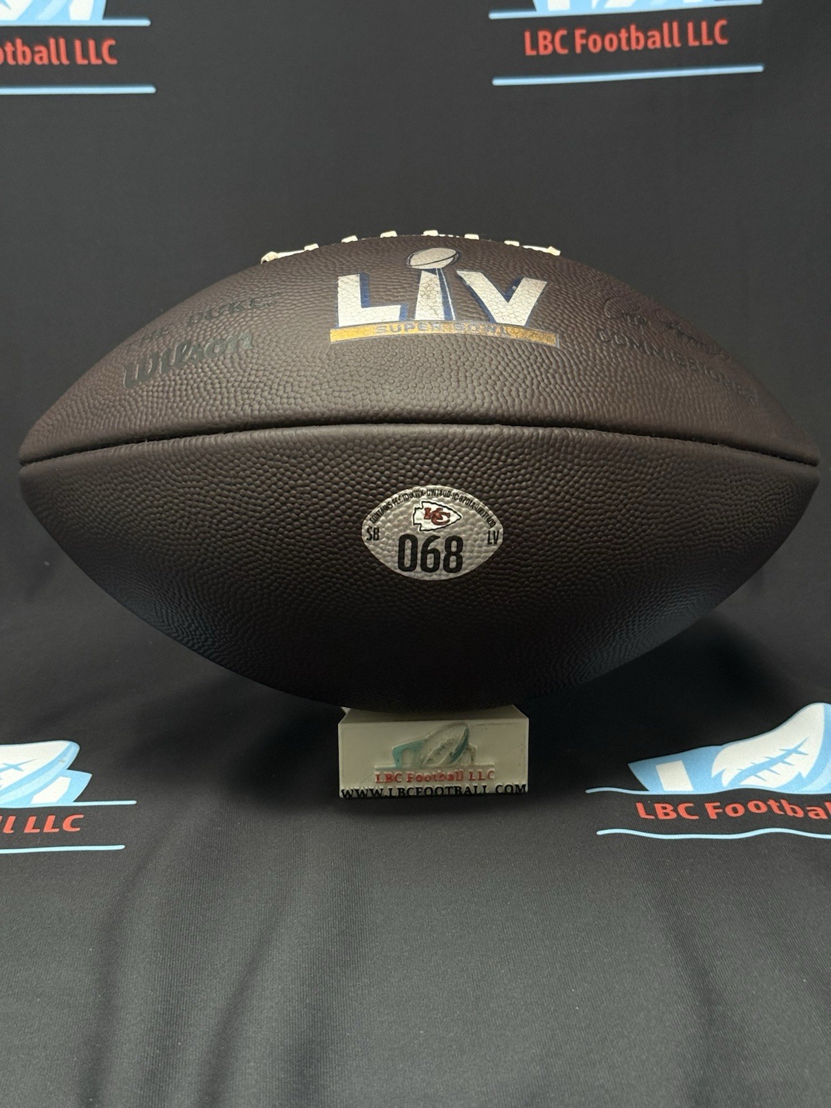 Kansas City Chiefs Game Issued Super Bowl LV Game Ball #068 Wilson Duke Football