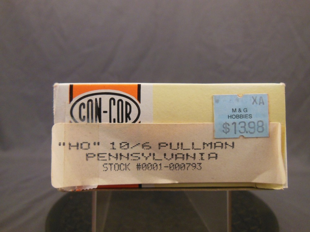 HO SCALE CON-COR PENNSYLVANIA CORRUGATED SIDE WILLIS RAPIDS 10/6 PULLMAN