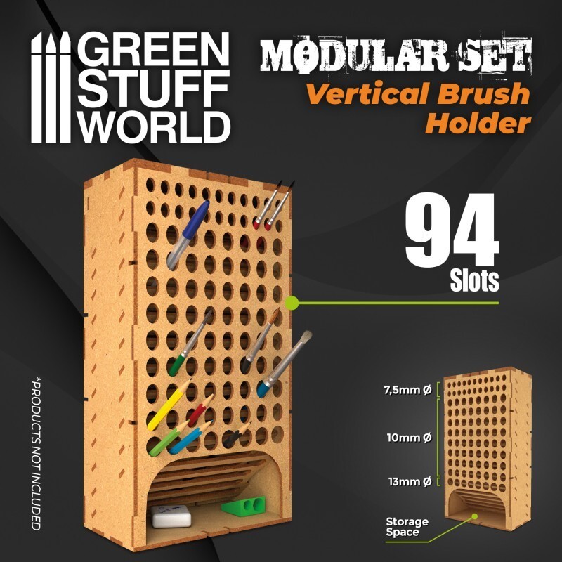 Vertical brush holder - modelling, Hobby brush organizer
